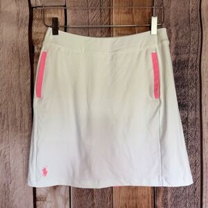 Polo Ralph Lauren Golf Skort White Pink Pleated Coastal Athletic Size Small NWT